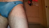 Pre cum in my blue panties snapshot 3