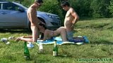 College skank eager for spitroast outdoors snapshot 9