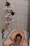 Cam catches wife riding a dildo in the shower snapshot 1