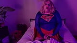 Sissy Supergirl mocskosan beszél, miközben magával játszik snapshot 19