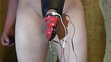 Estim cum milking with black red Chastity cage snapshot 9