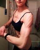 Ultra fit girl Flex skinny Muscle 1 snapshot 3