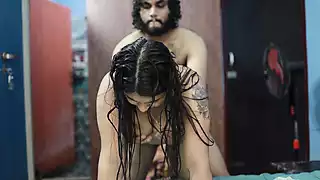 Step Sister and Step Brother Bath Romance in Bathroom the Wet Sex ...