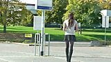 Crossdressing in public - Short Skirt & Boots snapshot 1