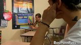 Twink grips onto classmates broad hips as he fills his hole snapshot 1