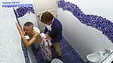 Austin Powers and bald girl have a sex in a public toilet snapshot 11