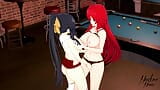 Rias Gremory x Akeno Himejima - HSDxD Lesbian 3D Hentai snapshot 9