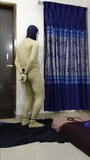 Zentai penis pull fetish spandex slave bdsm snapshot 4