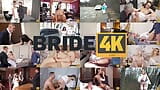 BRIDE4K. Long-legged bride in stocking banged on the way to wedding ceremony snapshot 2