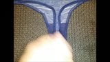 Blue and gray thong snapshot 2