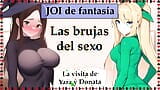 Las brujas del sexo. Brujita timida y la reina de los elfos te la chupan. JOI COMPLETO. snapshot 5