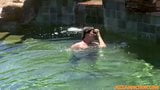 Shaft stroking twink loves jerking off hard at the pool snapshot 4