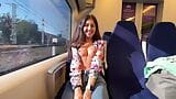 A fellow traveler seduced a guy on a train and gave him a blowjob in public snapshot 16