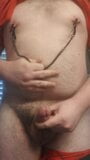 Bouncing my fat belly with nipple clamps on snapshot 12