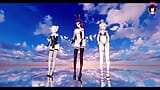 Genshin Impact - 3 vriendinnen dansen + futanari trio seks (3D Hentai) snapshot 4