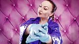 ASMR video hot sounding with Arya Grander - blue nitrile gloves fetish close up video snapshot 7