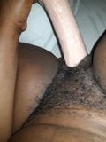 hairy ebony dildo play snapshot 2