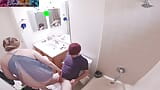 Madrastra masturbándose en el baño invita a hijastro a tener sexo snapshot 9