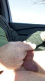 Stroking while driving with precum snapshot 4