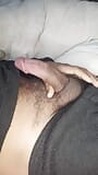 Morning masturbation.the guy masturbate lying in bed and cums loudly video snapshot 16