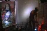 Brent Ray Fraser Penis Paints Da Vinci's Mona Lisa snapshot 4