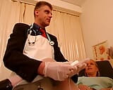 German girl and a horny nurse pleasing a big cock doctor snapshot 6