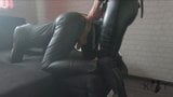All Leather Pegging with Monster Dildo snapshot 5