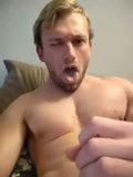 Hot blonde guy cumming into own face snapshot 2