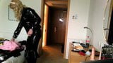 Daniella in rubber skirt snapshot 2