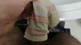 Strike and cum inside my cousin dirty socks on her bathroom snapshot 10