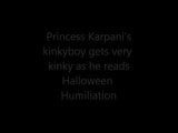 Kinkyboy księżniczki Karpani czyta Halloween upokorzenie snapshot 1