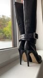 Super sexy LEATHER BOOTS 360 WIEW snapshot 4