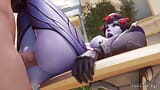 Widowmaker abrindo as pernas sobre uma mesa e fodeu snapshot 10