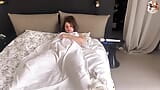 amateur WIFE masturbating pussy play under the sheets snapshot 5