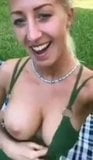 Outdoor selfie – Wife masturbates snapshot 1