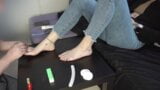 Slave gives the girl a pedicure and foot massage snapshot 14