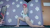 Latina Milf Yoga Muestra Tetas grandes y con piercings en Leggings transparentes snapshot 2