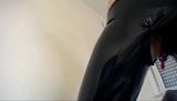 Blonde with latex pants masturbating and squirting on webcam snapshot 7