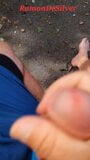 Master Ramon relaxes on the park bench and massages his hot feet and his divine cock, great snapshot 10