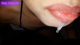 My stepsister Susy receives a lot of cum in her sexy mouth, she is a Latina who swallows cum snapshot 5