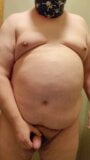 Chubby hairless guy showing off his body snapshot 5