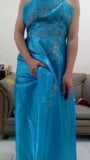 Pleasure with satin blue long gown snapshot 7