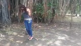 sexy girl doing selfie in forest.mp4 snapshot 5