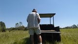 Me and a Co-Worker in a pasture at work snapshot 3