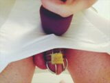 Erika Oak Cums In Chastity From Her Vibrator snapshot 2