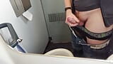 Hung and hairy guy jerks off uncut cock on the train and cums - Train wank compilation snapshot 7