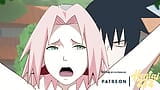 SASUKE AND SAKURA FUCKING BUTTERFLY POSITION (NARUTO HENTAI) snapshot 18