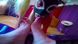 Latex slut suck feet snapshot 3