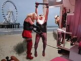 Mrs Samantha is Spanking and Teasing slave Tgirl Marina chained to the ceiling snapshot 11