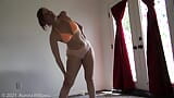 Hot milf Aurora Willows showing her cameltoe in sexy panties while doing yoga snapshot 15